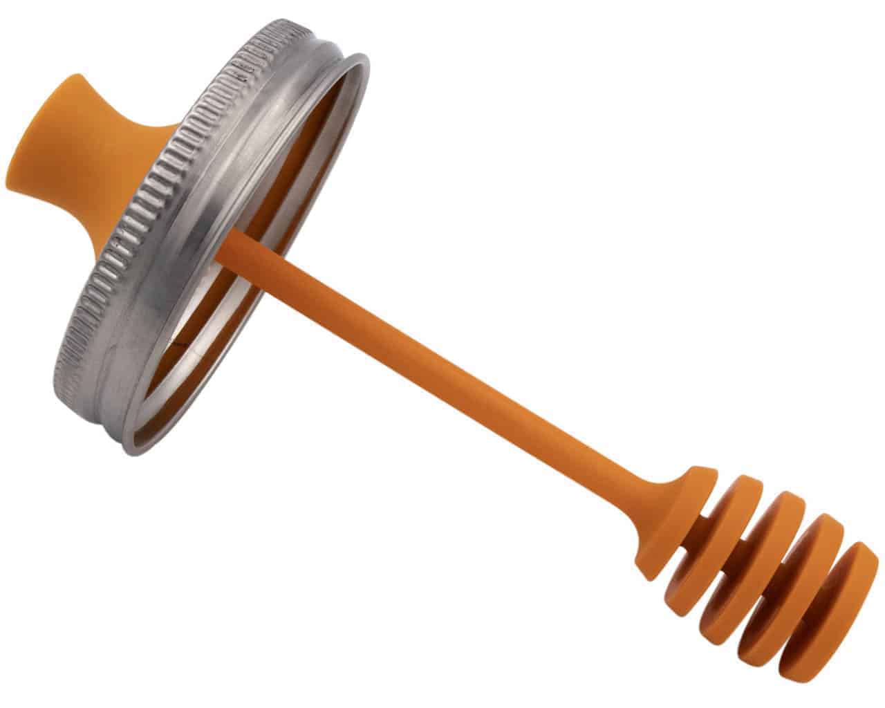Jarware Canning Accessories Jarware Honey Dipper Lid for Regular Mouth Mason Jars