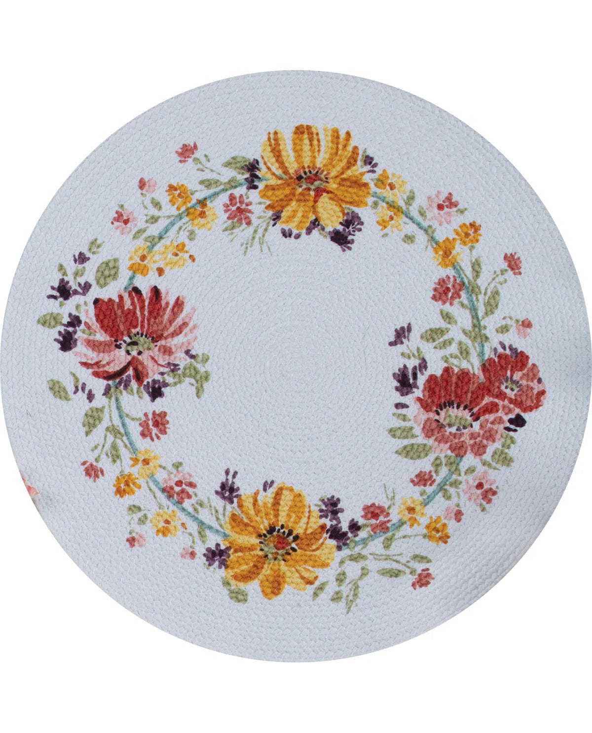 Kay Dee Designs Table Linens Autumn Joy Floral Wreath Braided Placemat