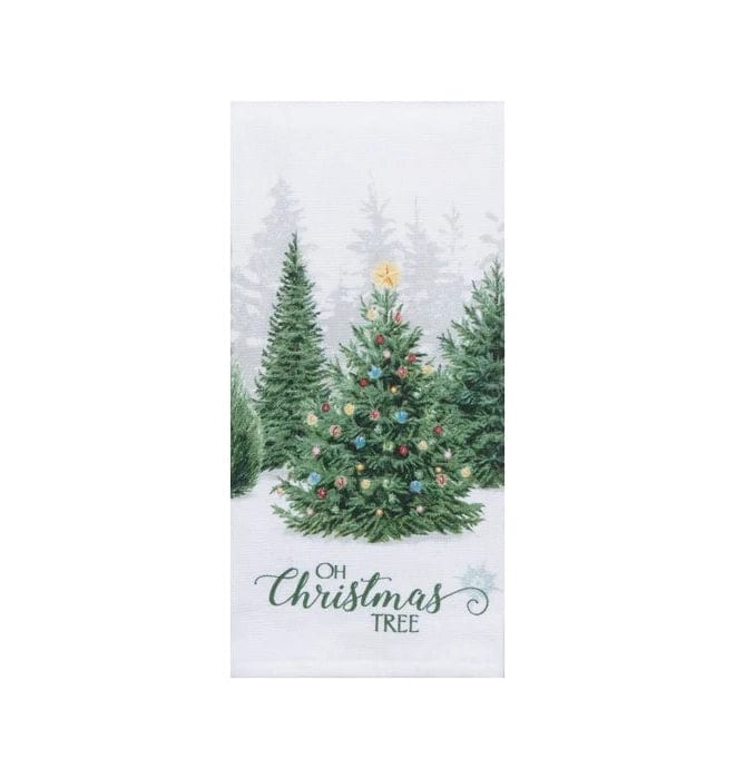 KayDee Designs Linen Oh Christmas Tree Tea Towel