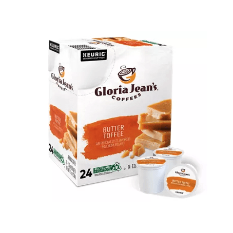 Keurig K-Cups GLORIA JEAN&#39;S Butter Toffee Coffee - 24 Ct Box