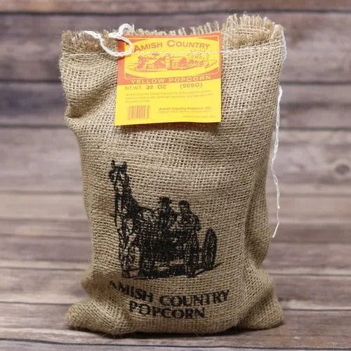 Kitchen &amp; Company Chips &amp; Popcorn Amish Country Yellow Popcorn 2 lb Burlap Bag