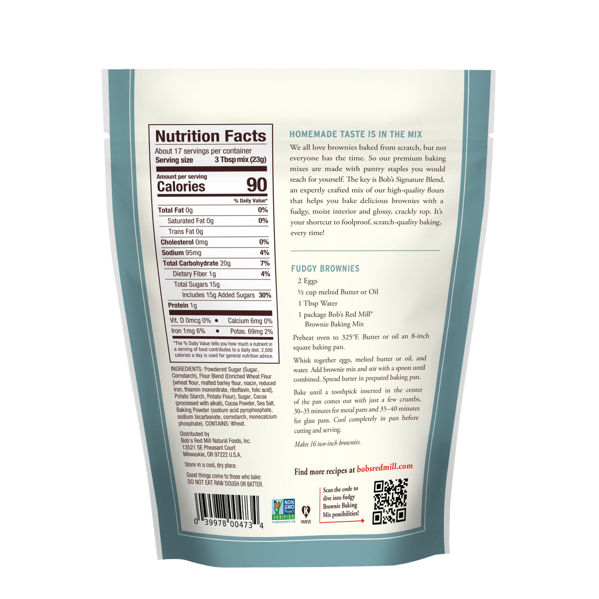 Kitchen &amp; Company Flour, Baking Mixes &amp; Oats Bob&#39;s Red Mill Fudgy Brownie Mix 14 oz