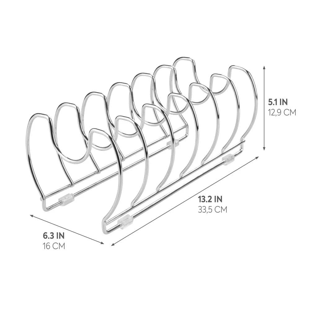 Kitchen &amp; Company Cabinet Organization Classico Steel Kitchen Cabinet Cookware Organizer Chrome