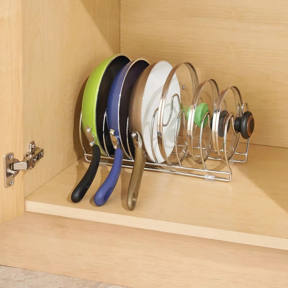 Kitchen &amp; Company Cabinet Organization Classico Steel Kitchen Cabinet Cookware Organizer Chrome