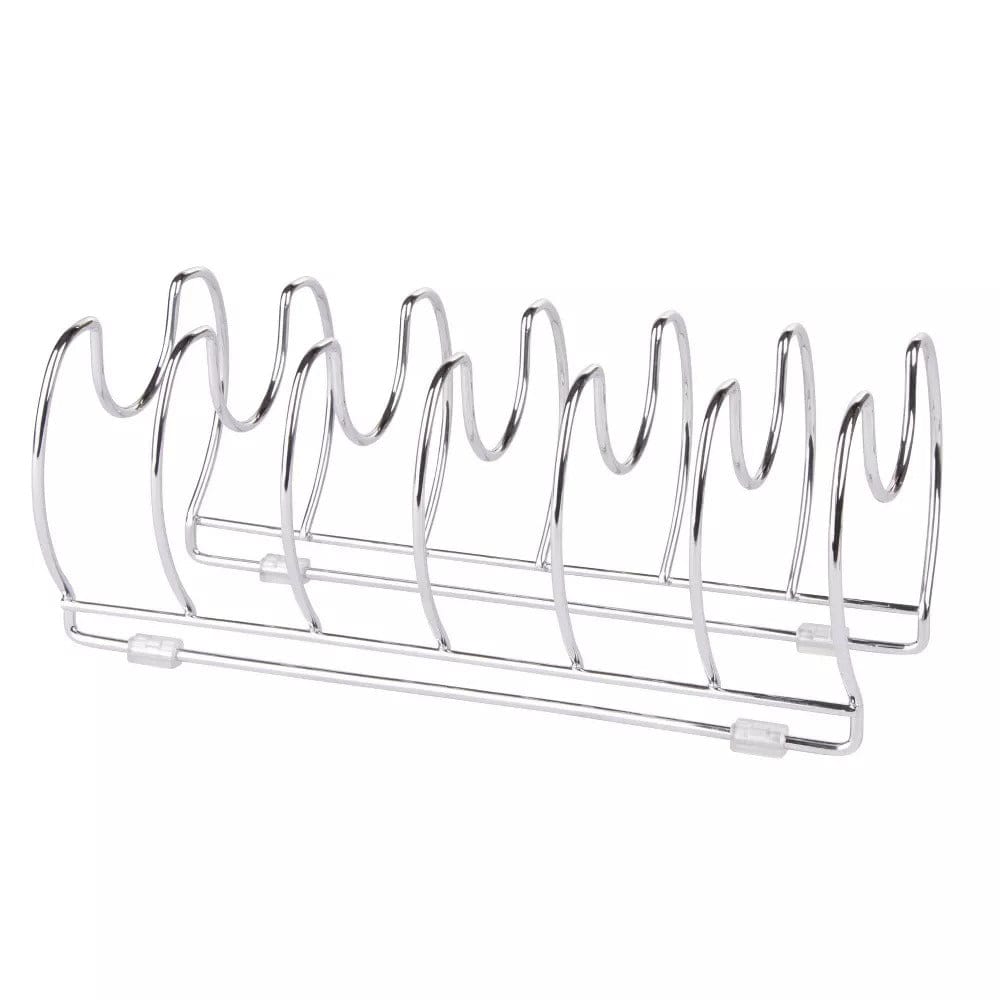 Kitchen &amp; Company Cabinet Organization Classico Steel Kitchen Cabinet Cookware Organizer Chrome