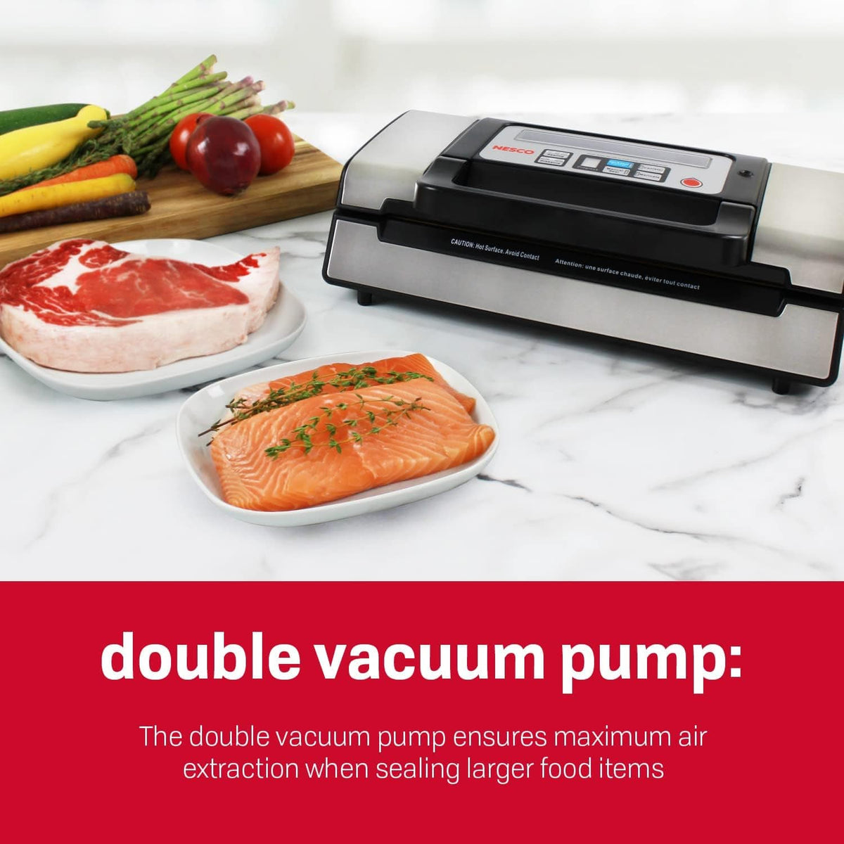 Kitchen &amp; Company Vacuum Machines Nesco Deluxe Food VS-12 Vacuum Sealer