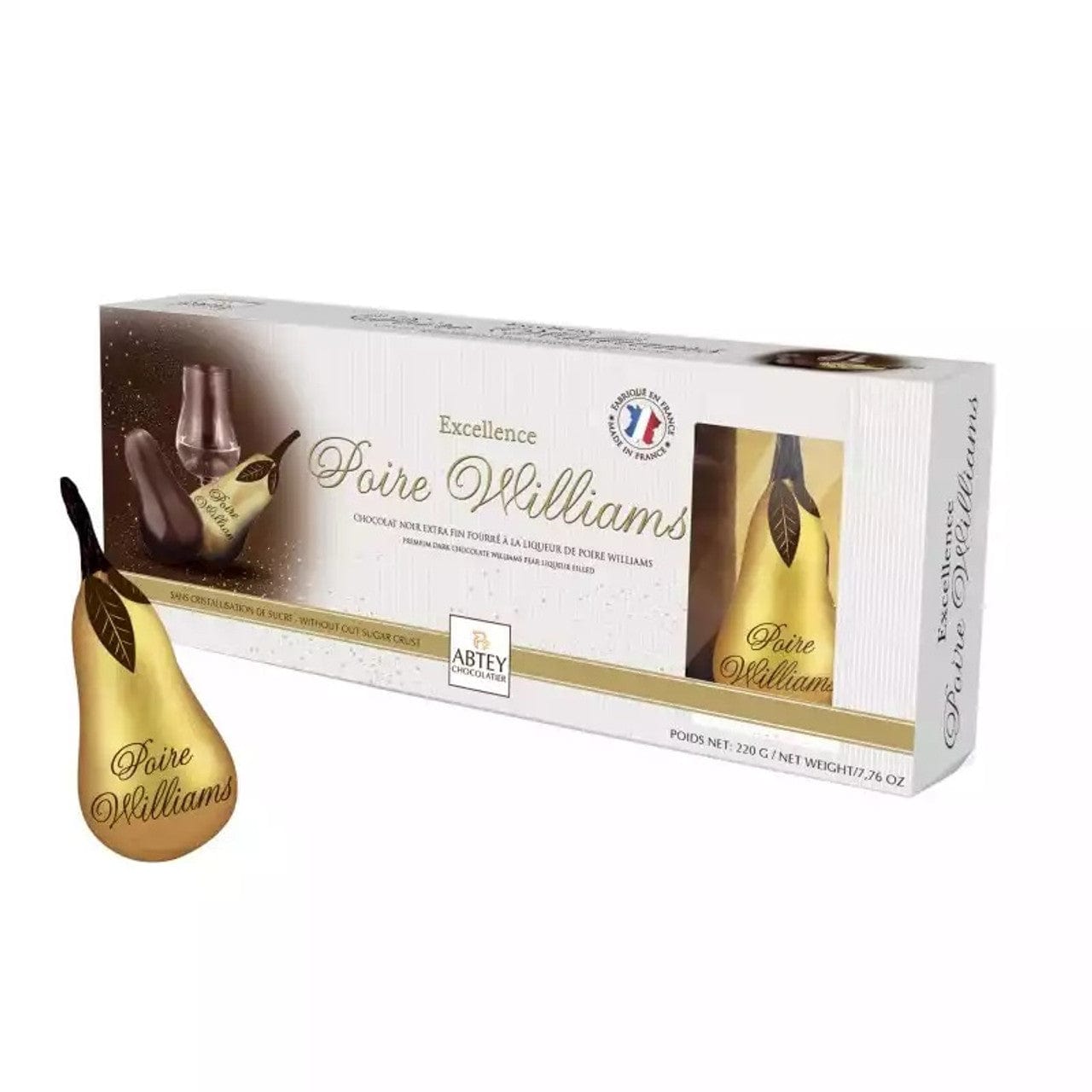 Kitchen & Company Candy Pear-Shaped Dark Chocolates with Poire Williams Liqueur in Box 100g