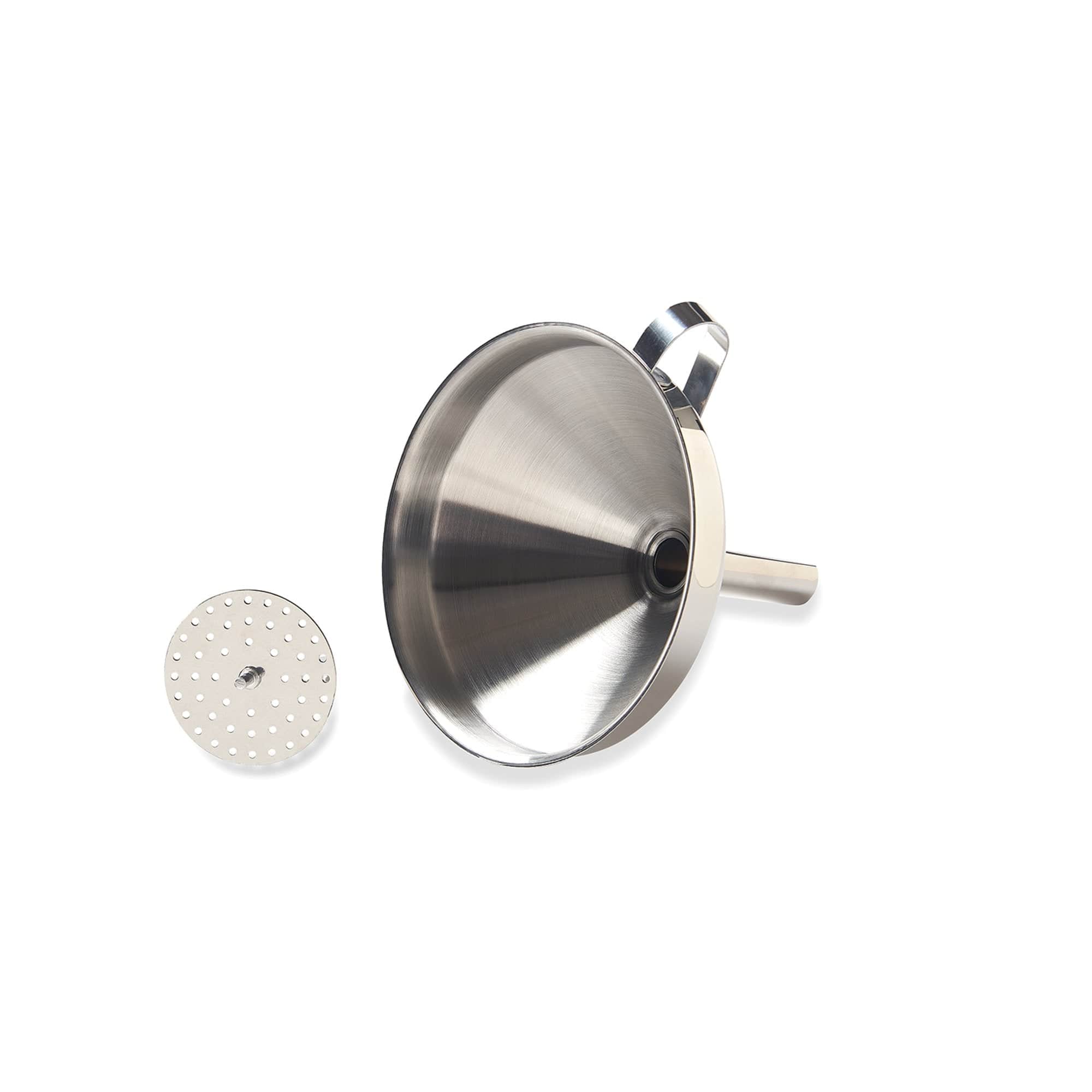 Kitchen & Company Canning Accessories Stainless Steel Funnel With Removable Strainer For Easy Pouring