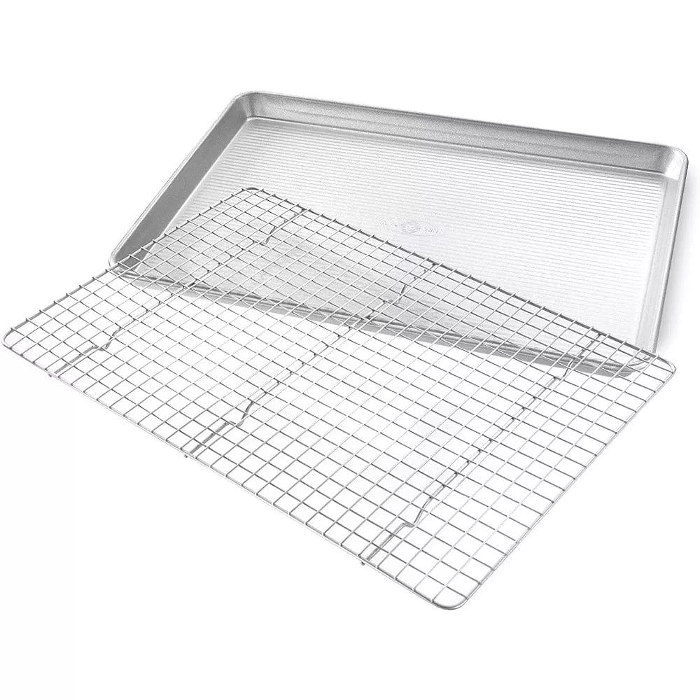 Kitchen &amp; Company Cookie &amp; Baking Sheets USA Pan Half Sheet Pan with Baking Rack