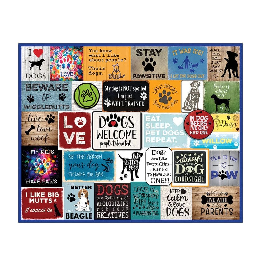 White Mountain 1000 Piece Puzzle - I Love Dogs