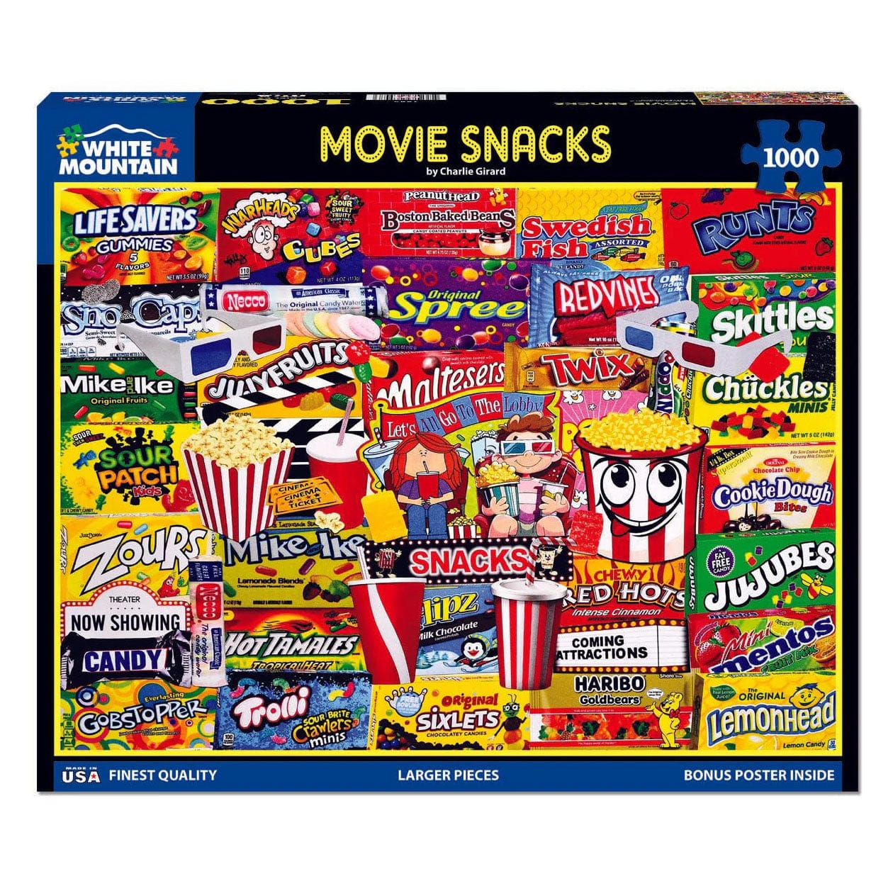 Kitchen & Company Games White Mountain 1000 Piece Puzzle - Movie Snacks