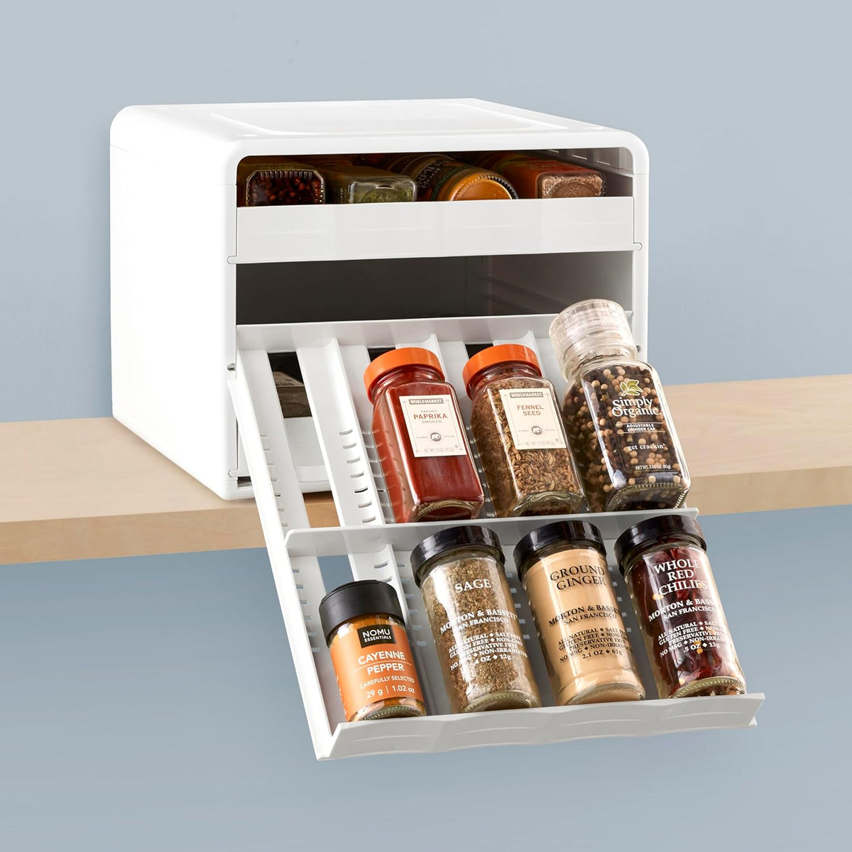 YouCopia ShelfSteps Adjustable Spice Organizer