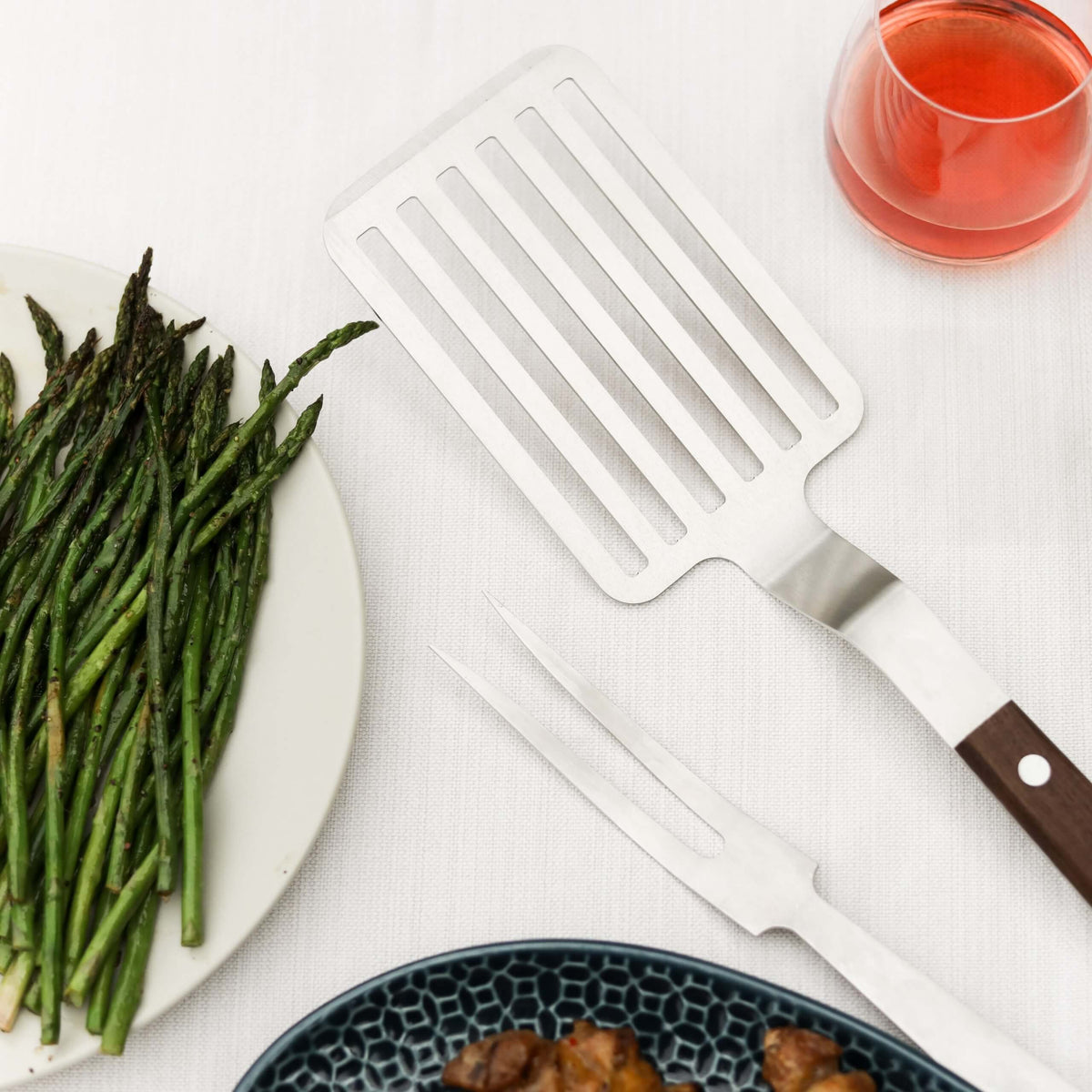 Lamson BBQ Tool Lamson Premier 20&quot; BBQ Turner with Beveled Edge - Walnut