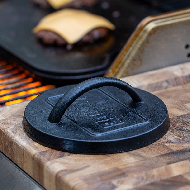Lodge 6.25 Inch Seasoned Cast Iron Burger Press
