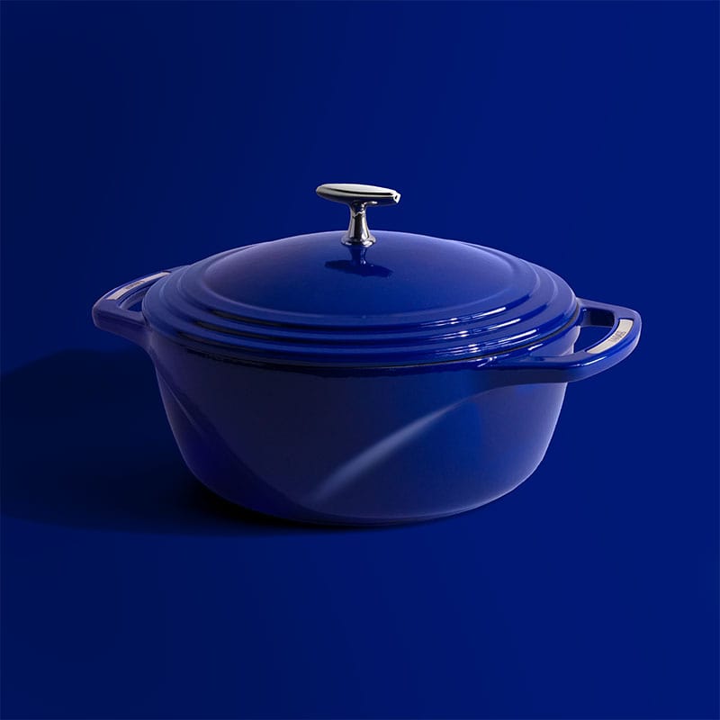 Lodge Cast Iron Cookware Lodge USA Enamel 6 Qt. Enameled Cast Iron Dutch Oven - Smooth Sailing