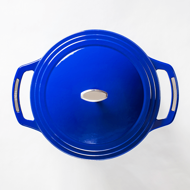 Lodge Cast Iron Cookware Lodge USA Enamel 7.5 Qt. Enameled Cast Iron Dutch Oven - Smooth Sailing