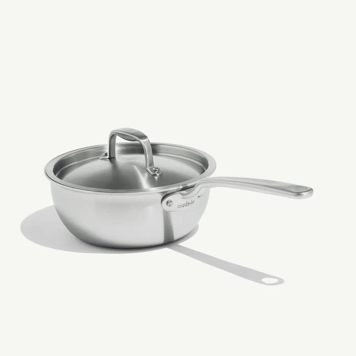 Made in Cookware Sauce &amp; Saute Pans MADE IN 2 QT Stainless Clad Saucier with Lid