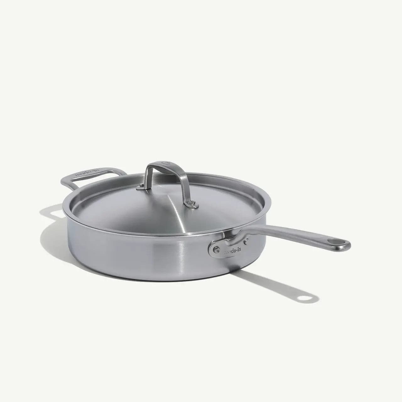 Sauce & Saute Pans MADE IN Cookware 3.5 QT Stainless Clad Saute Pan with Lid