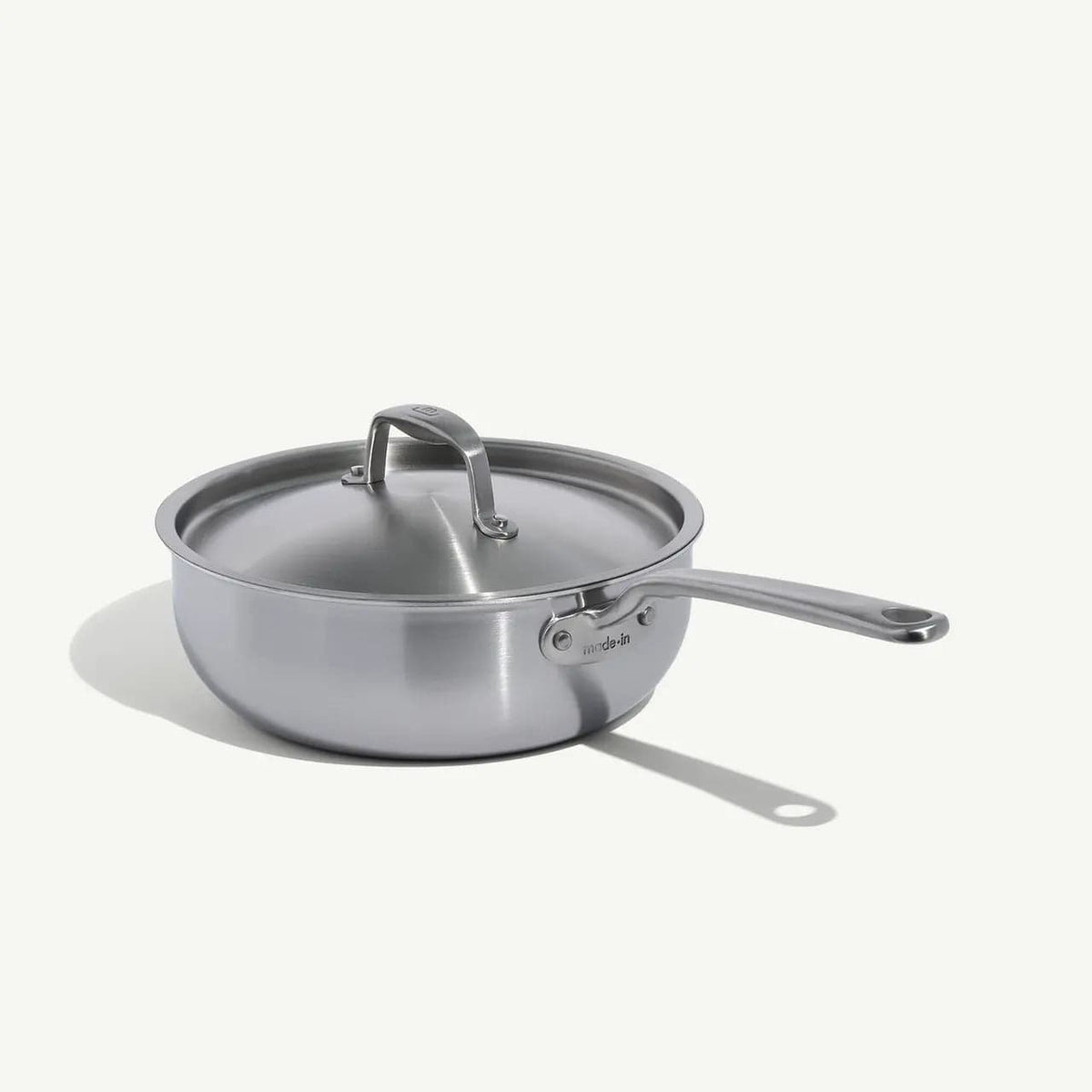 MADE IN Cookware 3 QT Stainless Clad Saucier with Lid