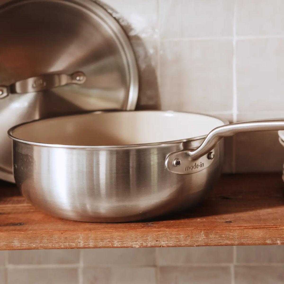 Made in Cookware 3 qt CeramiClad Saucier