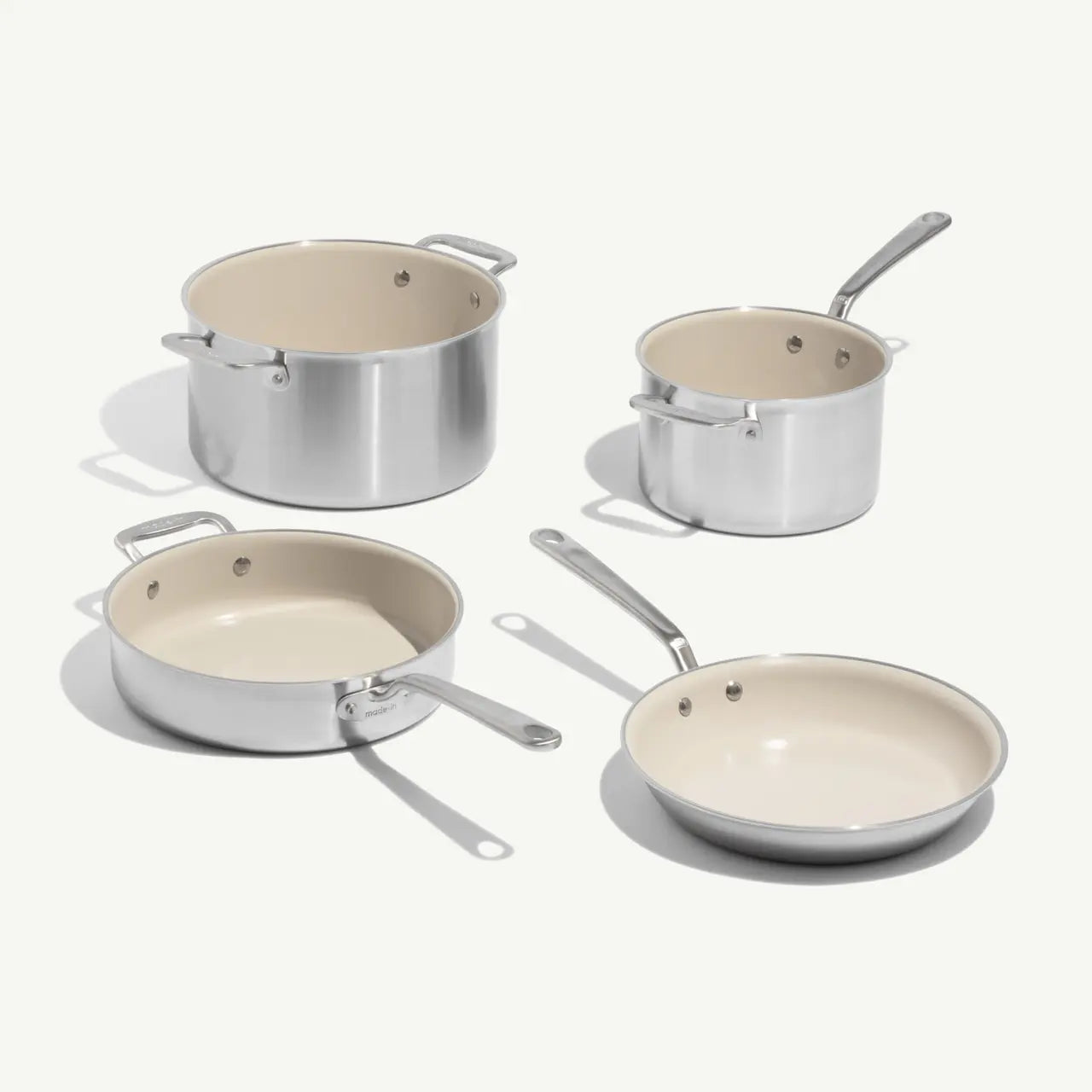 Made in Cookware Cookware Sets Made in Cookware CeramiClad 7 Piece Cookware Set