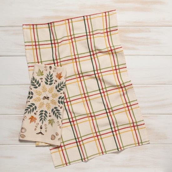 Now Designs Linen Fall Foliage Coordinated Dishtowels Set of 2