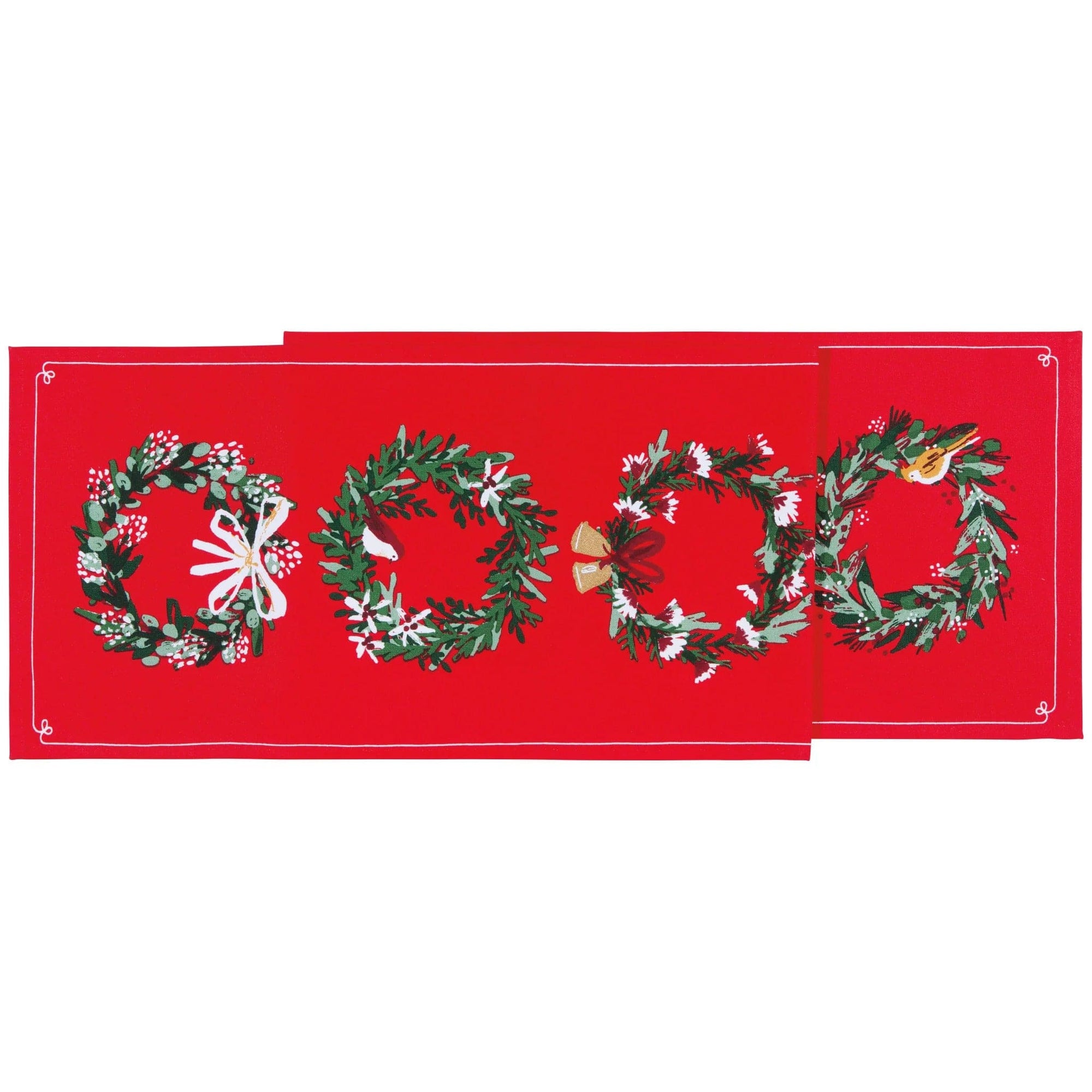 Now Designs Table Linens Wreaths Printed Runner