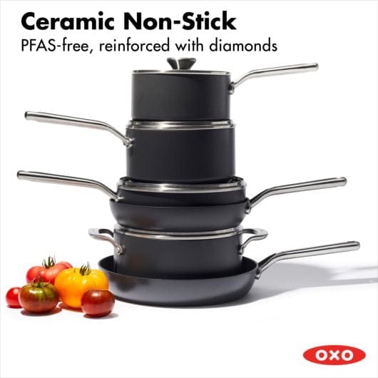 OXO Ceramic Professional Non-Stick 10-Piece Cookware Set - Kitchen ...
