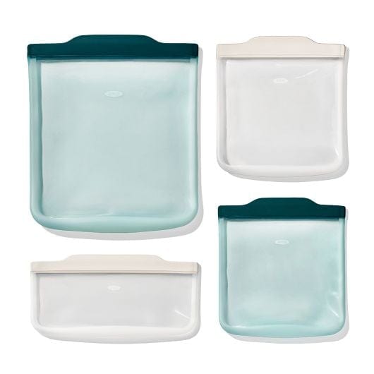 OXO Plastic Storage OXO Silicone Reusable Bag - 4 Piece Starter Set
