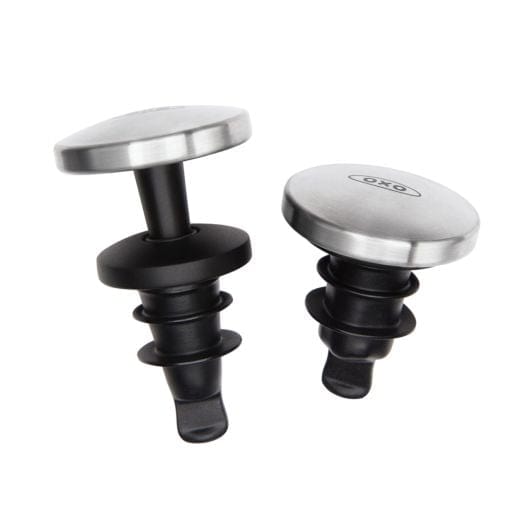 OXO Wine Accessories OXO Steel 2-Piece Spillproof Wine Stopper