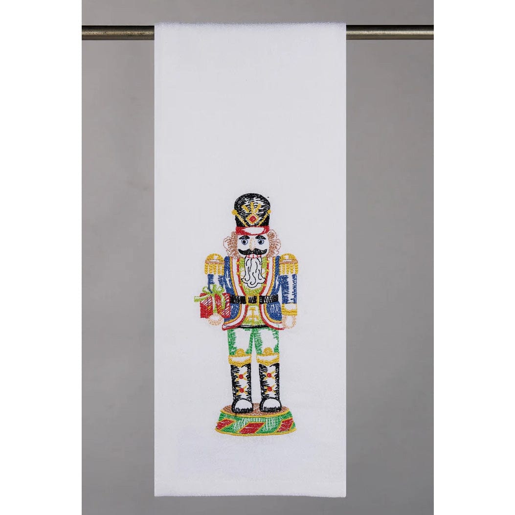Pekin Handcraft Kitchen Towels Nutcracker Topiary Embroidered Kitchen Towel