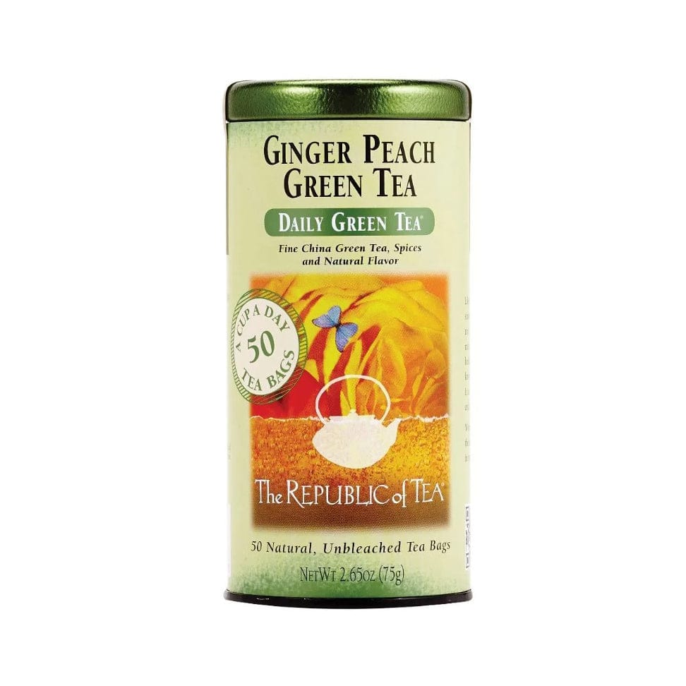 Republic of Tea Ginger Peach Green Tea Bags
