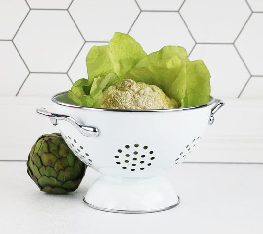Reston Lloyd Enamel Coated 3 Qt Colander - White