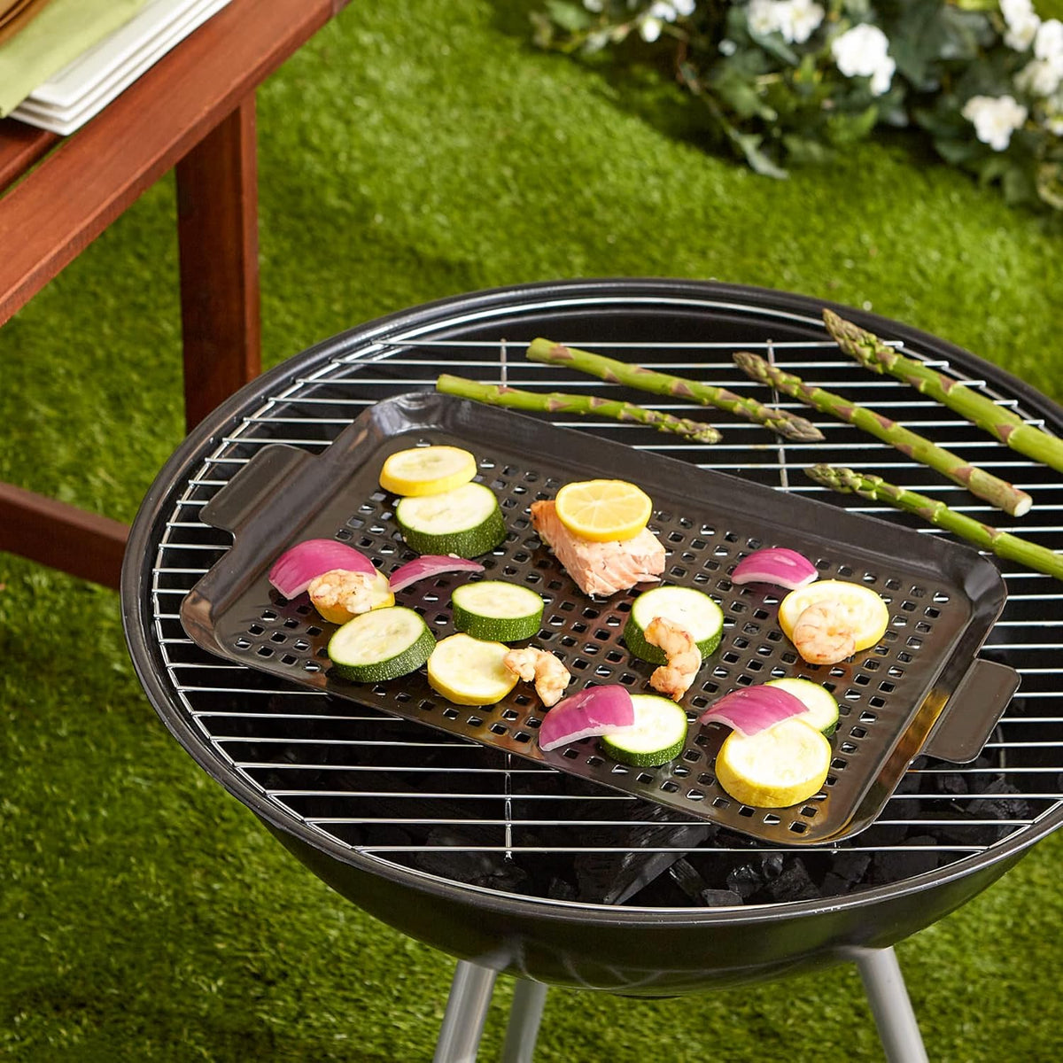 Porcelain Coated Steel BBQ Grill Tray/Pan