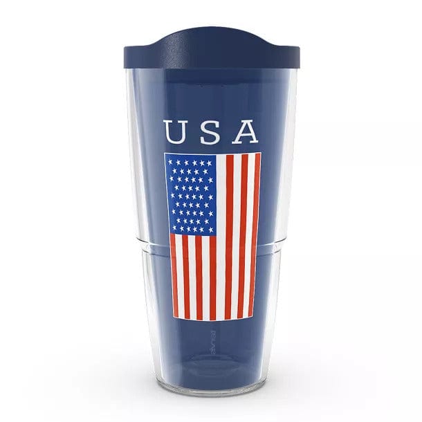 Tervis Tumbler Insulated Drinkware 24 oz Tumbler w/Lid USA Flag