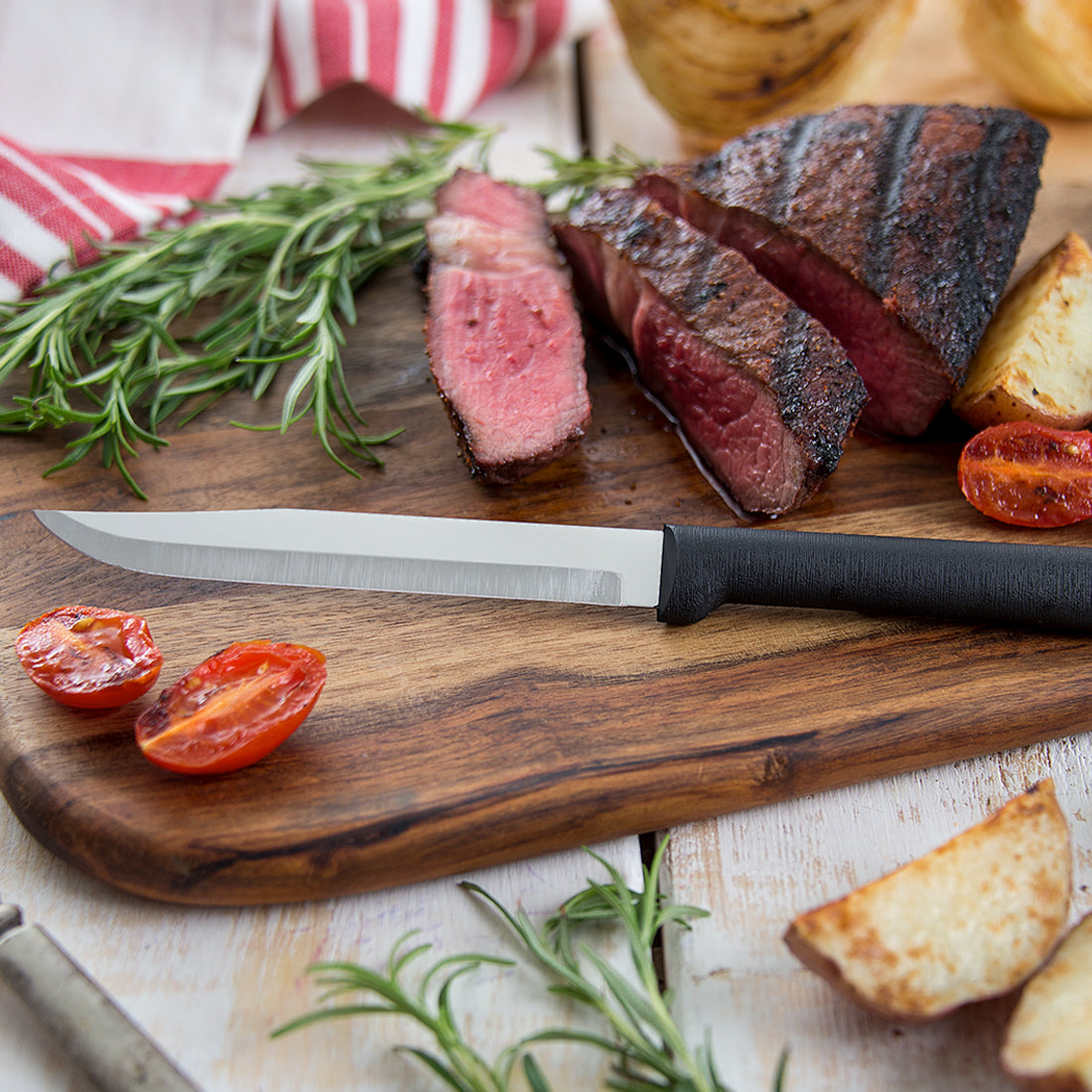 Cutco Black Handle Trimmer Knife Stainless Steel Blade with a Black Ergonomic Handle for trimming and slicing