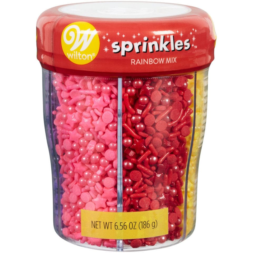 Wilton Flour, Baking Mixes &amp; Oats Wilton 6-Cell Rainbow Medley Sprinkles Mix with Turning Lid