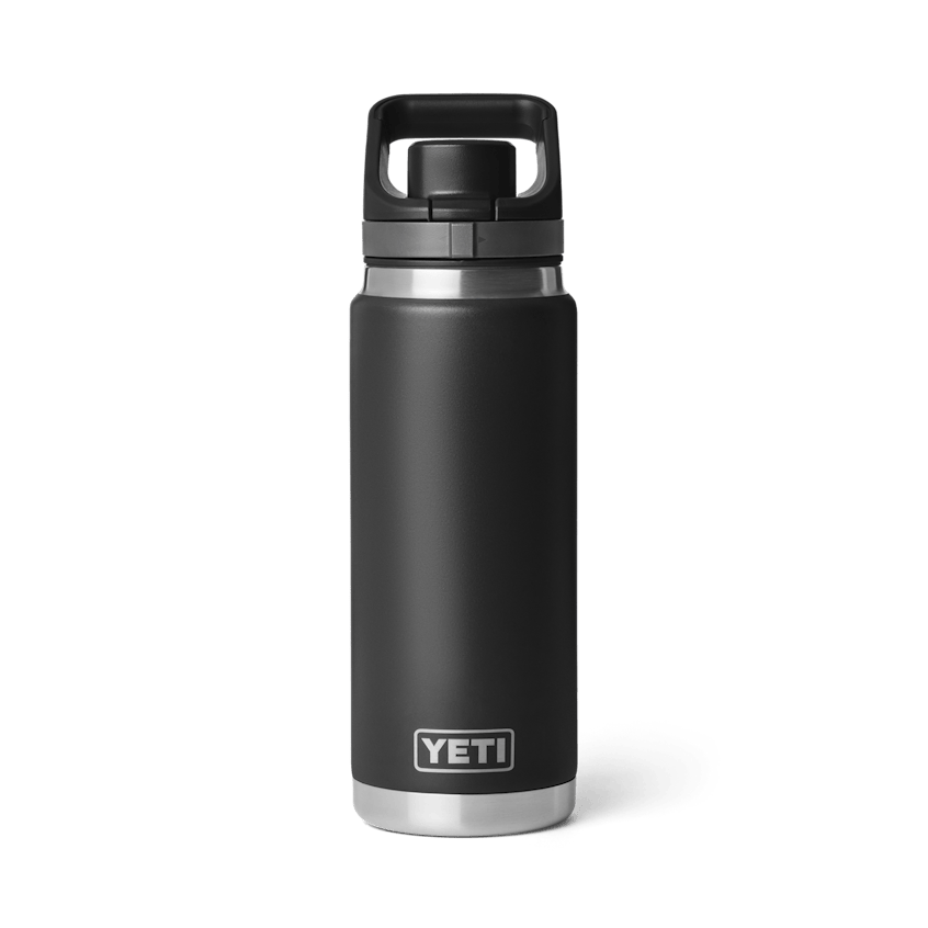 YETI Rambler 26 oz black stainless steel bottle with chug cap and integrated handle