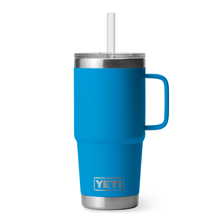 YETI Insulated Drinkware YETI Rambler 25 oz Mug with Straw Lid - Big Wave Blue