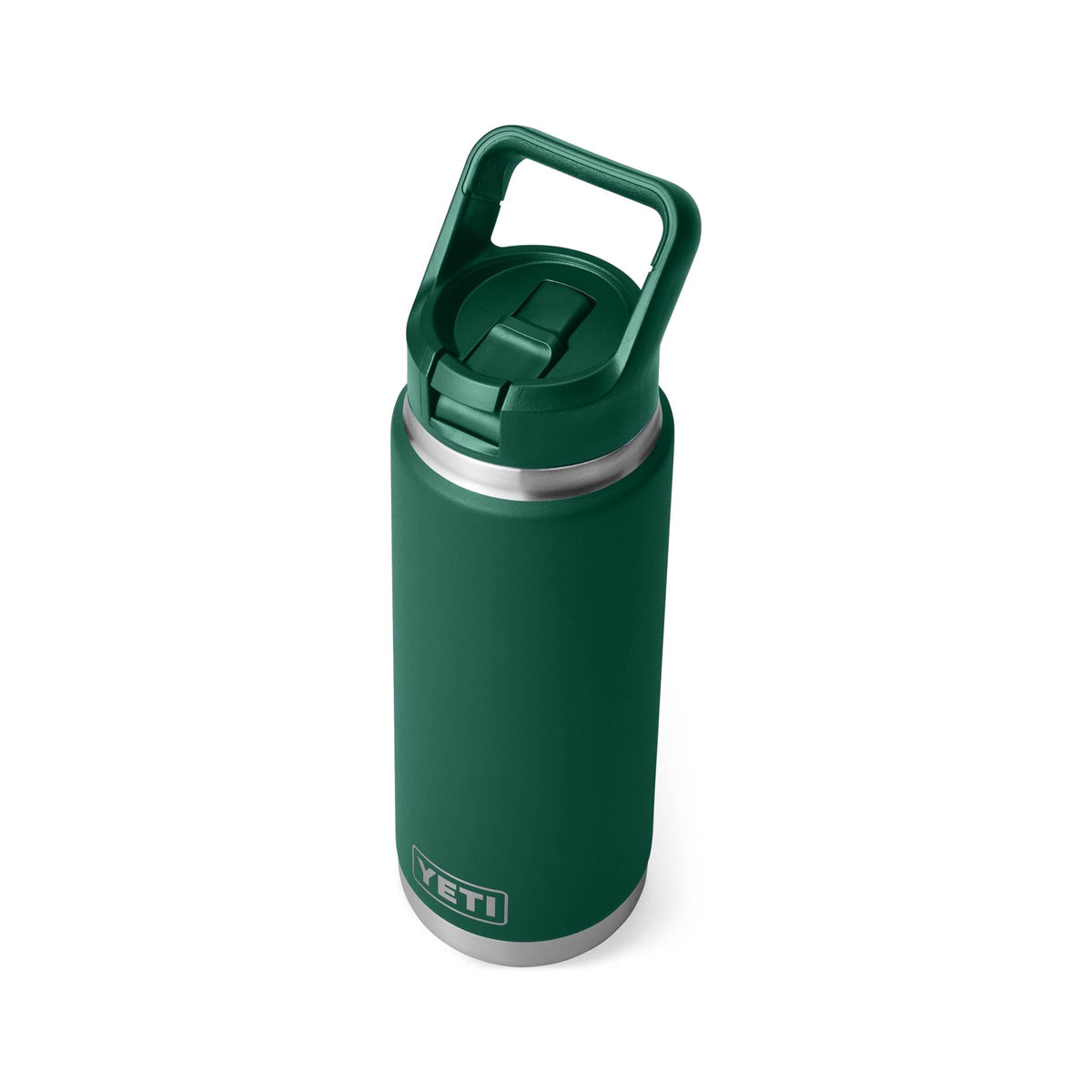 YETI Insulated Drinkware YETI Rambler 26 oz Straw Bottle - Black Forest Green
