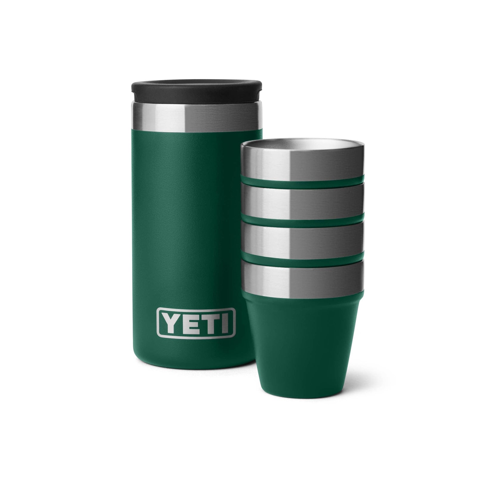 YETI Insulated Drinkware YETI Shot Glasses with Carrying Case - Black Forest Green