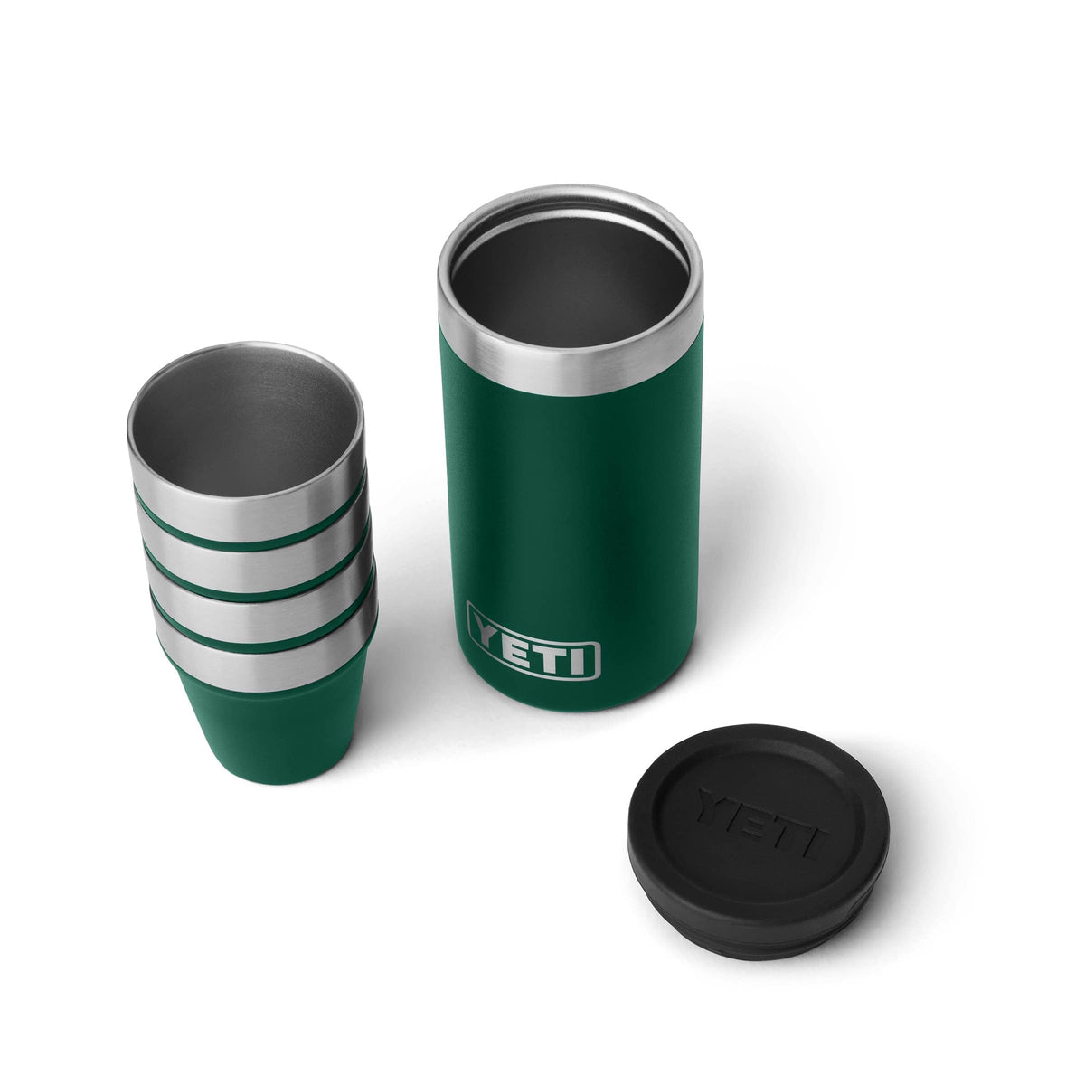 YETI Insulated Drinkware YETI Shot Glasses with Carrying Case - Black Forest Green