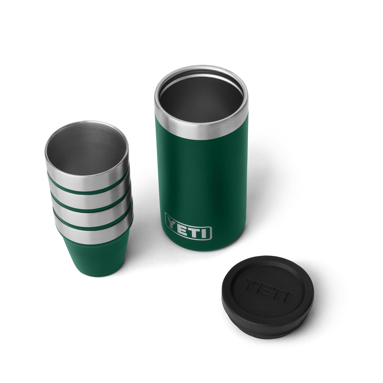 YETI Insulated Drinkware YETI Shot Glasses with Carrying Case - Black Forest Green