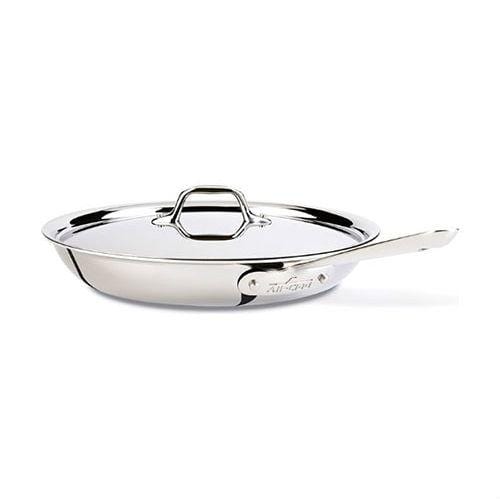 All-Clad D3 12" Stainless Steel Fry Pan With Lid