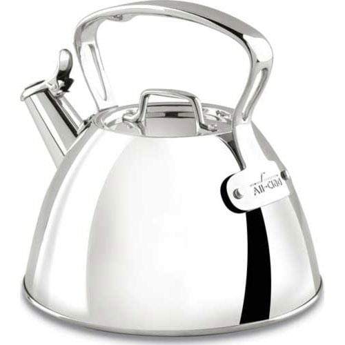 Demeyere Resto 2.6 Quart Stainless Steel Whistling Tea Kettle