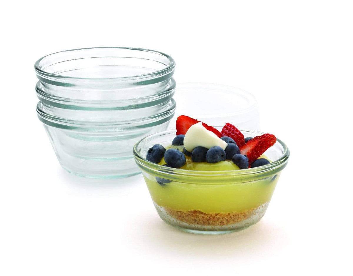 Anchor Hocking 6oz Custard Cups With Lids (Set Of 4)