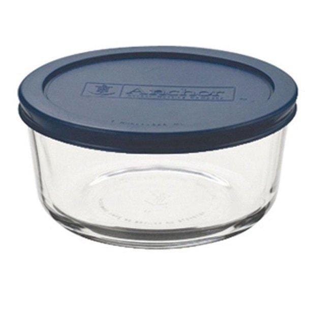 Anchor Hocking Round Storage Bowl with Lid in Blue