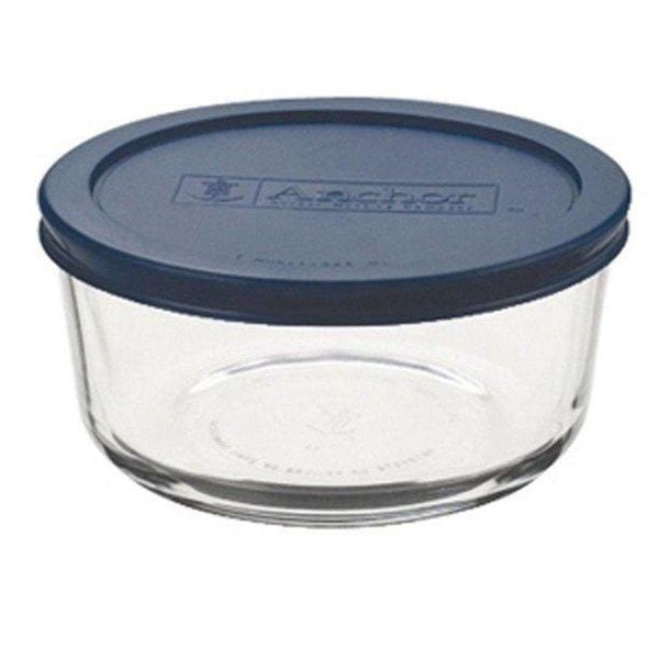 Kitchen Storage Rectangle w/ Blue Lid 1 7/8 cup - Anchor Hocking