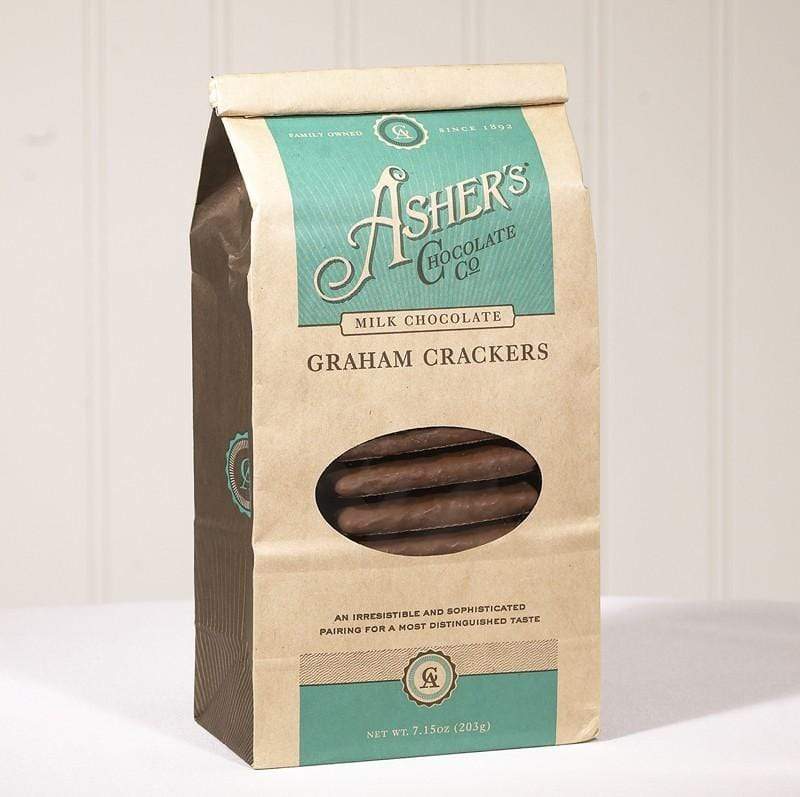 Asher&#39;s Chocolate Crackers Asher&#39;s Chocolate Milk Chocolate Covered Graham Crackers, 7.15 oz