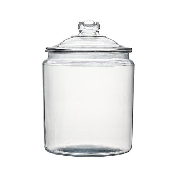 Set of 2 Glass Jar with Lid (2 Liter) | 1/2 Gallon Airtight Glass Storage  Jars